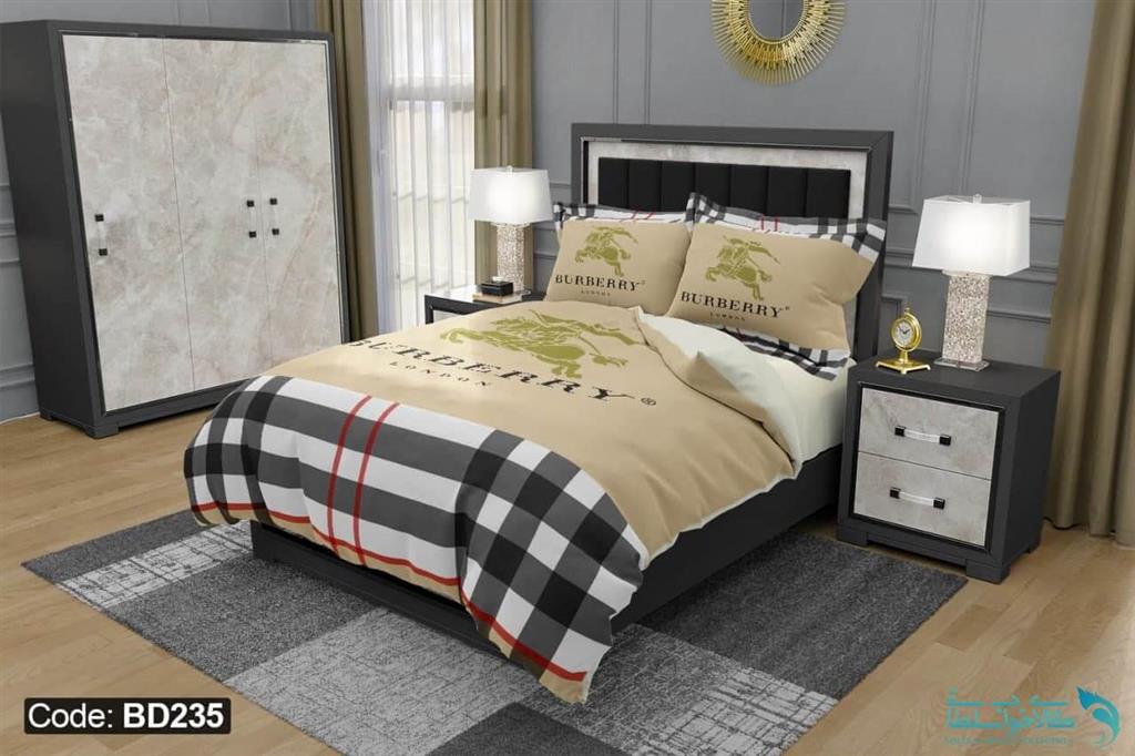 روتختی یک نفره طرح Burberry برند دکو کد BD235